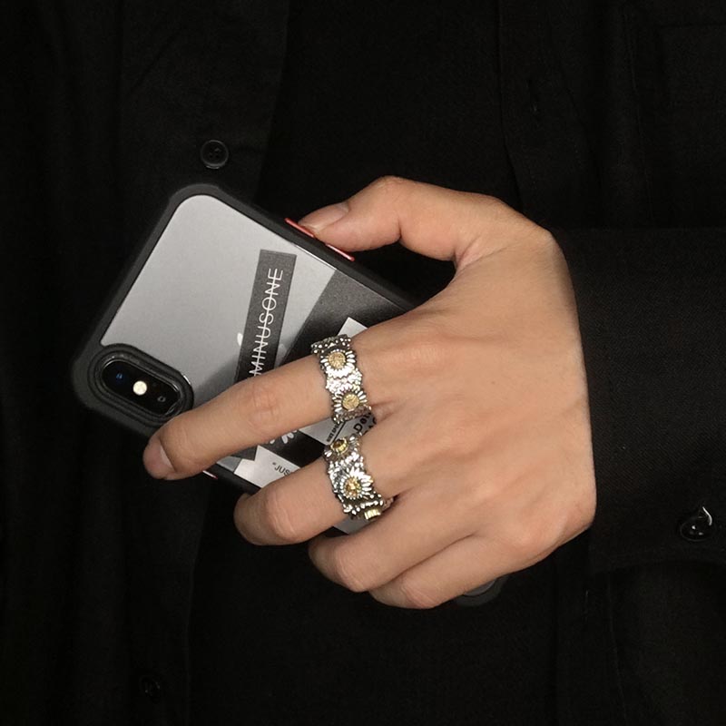 Nhẫn Hình Hoa Cúc Nhỏ Đính Đá Kiểu Hàn Quốc Xinh Xắn 19183