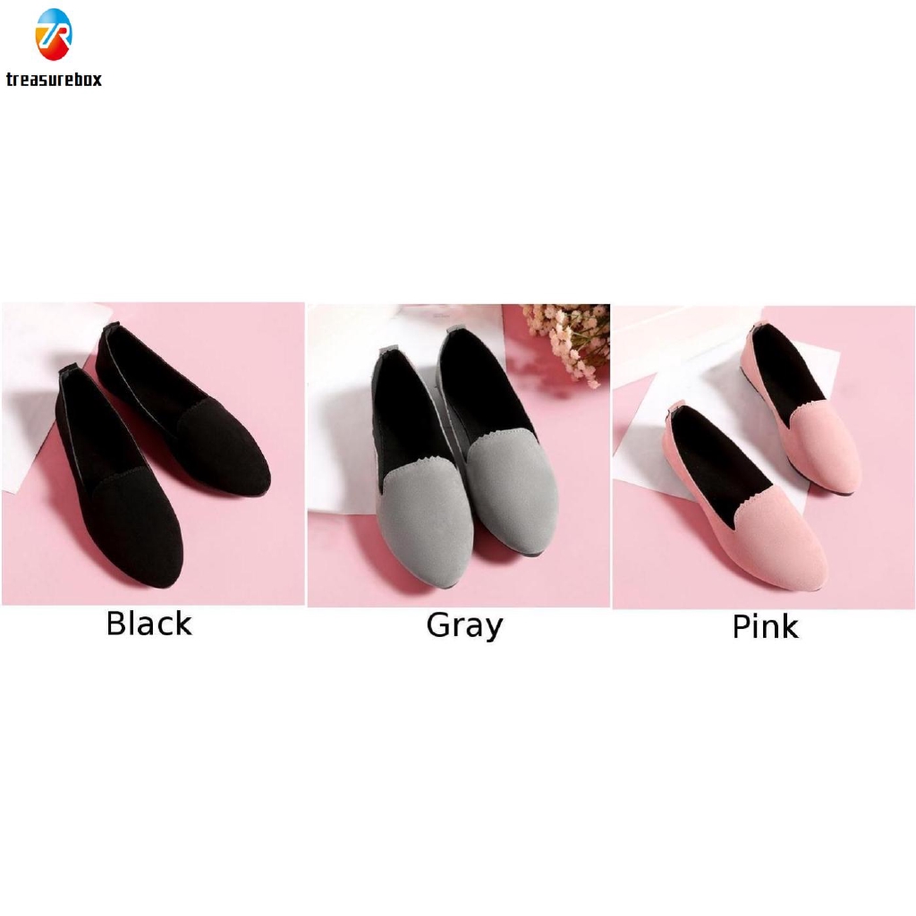 Giày Búp Bê Da Lộn Thời Trang Dành Cho Nữ