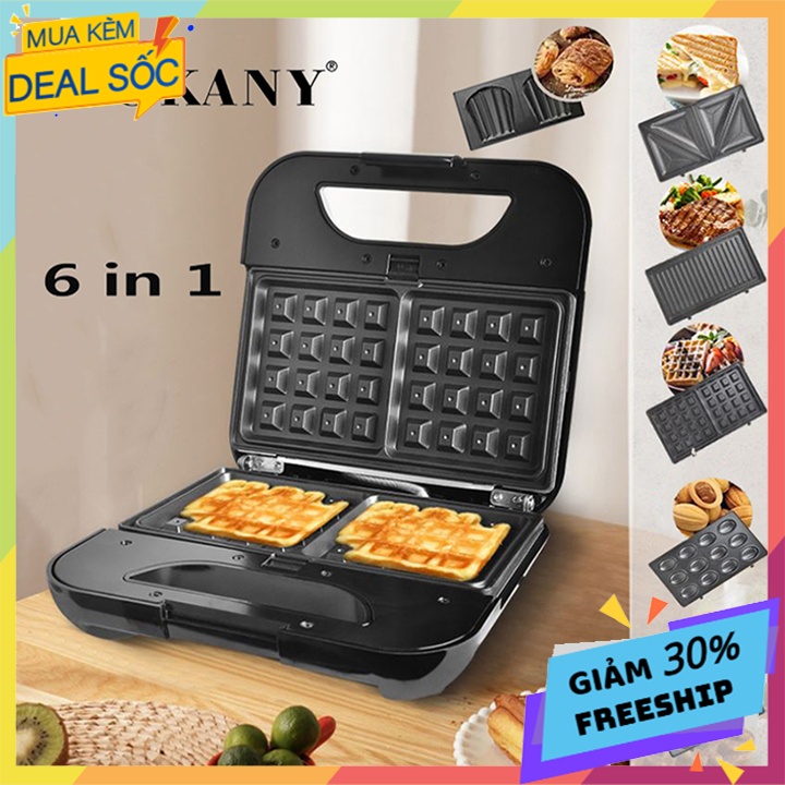 Máy Kẹp Nướng Bánh Đa Năng SOKANY 6 Trong 1