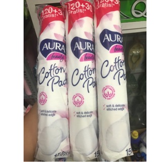 BÔNG TẨY TRANG AURA - 150 miếng