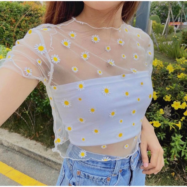 Áo lưới cúc+ áo quây