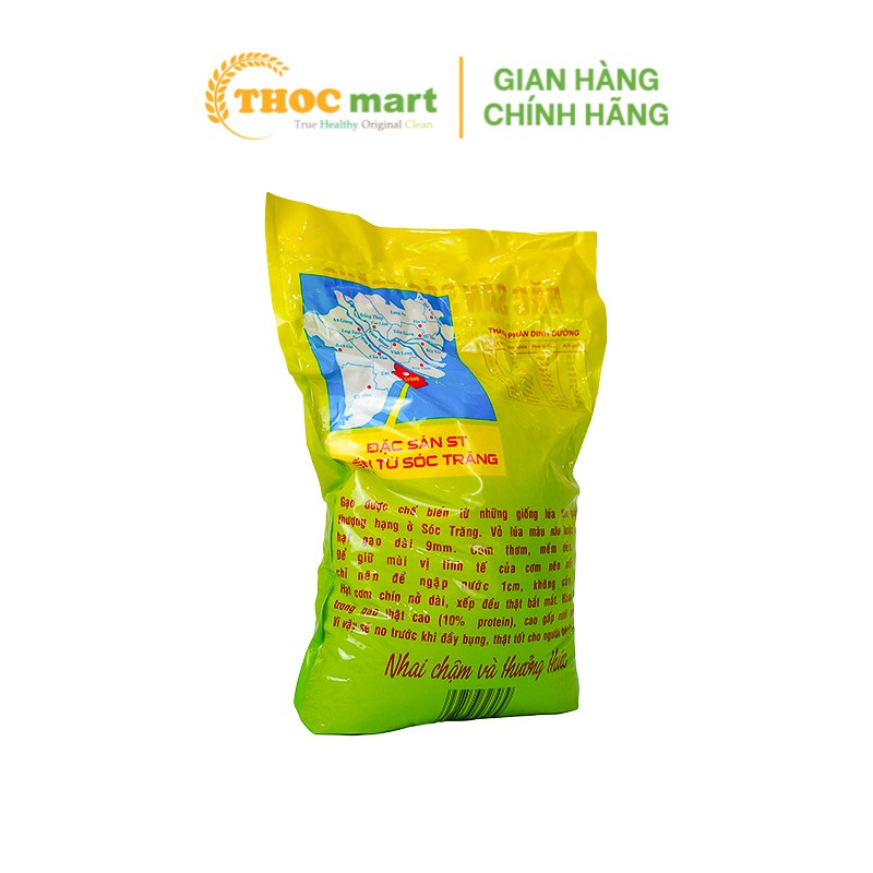 [ THOCmart.vn ] Gạo thơm ST25 túi 5kg - Gạo Ngon Nhất Thế Giới Năm 2019- Đặc Sản Sóc Trăng