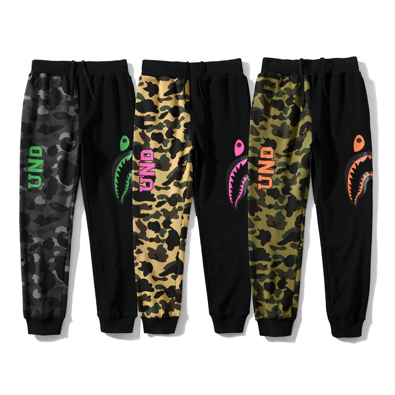 Quần Dài BAPE Ape Head Họa Tiết Rằn Ri Màu Sắc Nổi Bật Phong Cách Đường Phố Nhật Bản Thường Ngày Cho Thanh Thiếu Niên