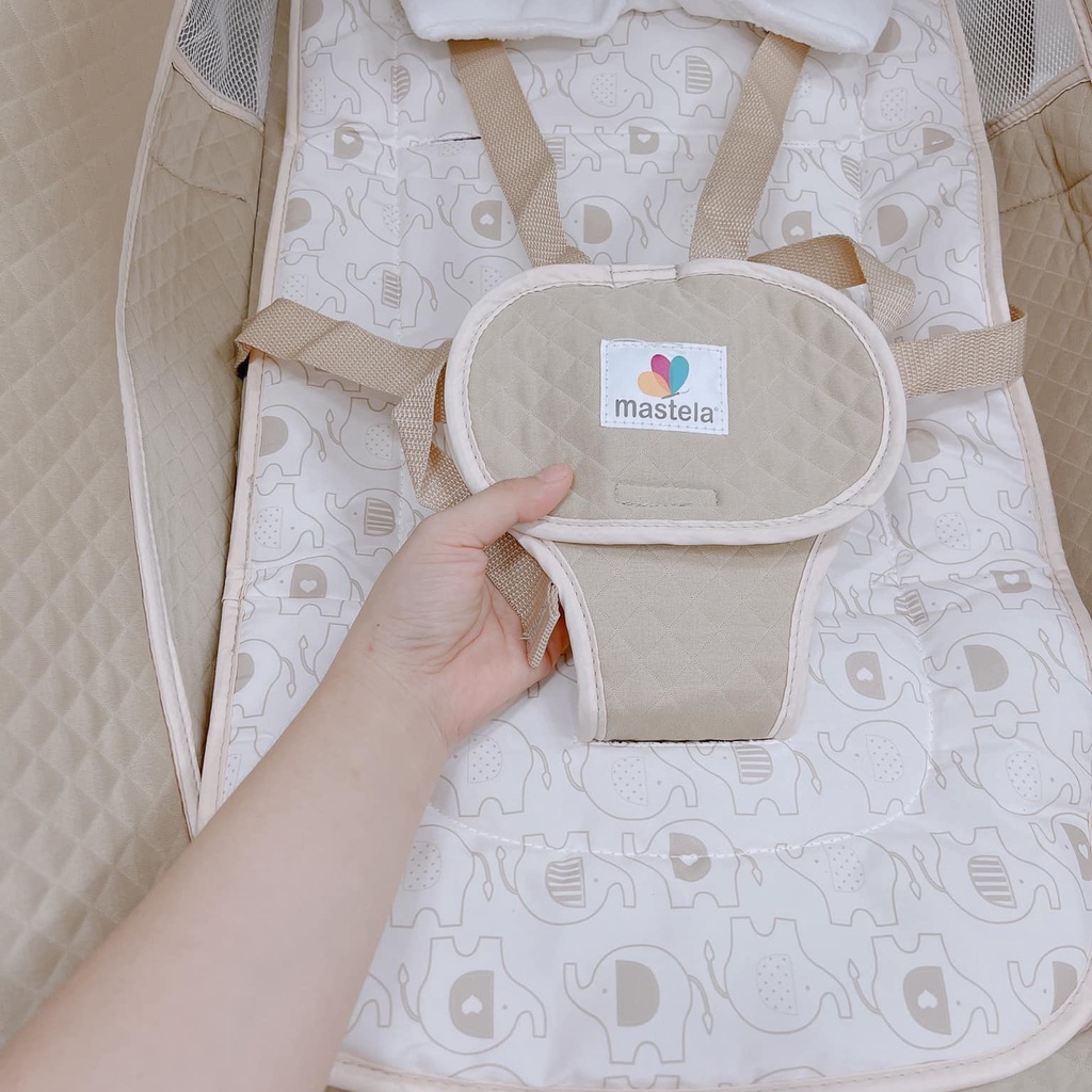 Nôi rung đa năng  𝑭𝒓𝒆𝒆𝒔𝒉𝒊𝒑  Nôi ru ngủ điều khiển từ xa cho bé có nhạc trắng Bluetooth Mastela 8107/8108