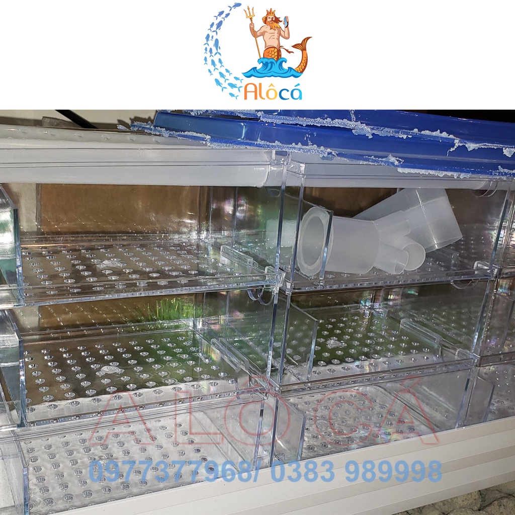 Lọc dàn mưa Mica 3 tầng - 4 dãy 75cm, 5 dãy 90cm, 6 dãy 100cm cho bể cá cảnh