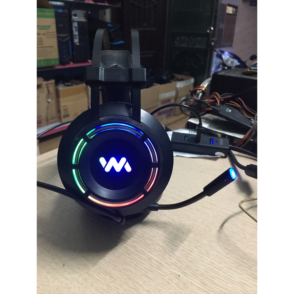 [XẢ SỐC] Tai nghe chuyên game thủ Gnet H99 âm 7.1- 3.5 . Hàng cũ thanh lý Đẹp - Có đèn LED - Có Mic - Headphone gaming