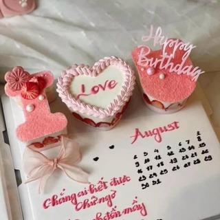 Set 10 bộ hộp mika chữ I love U, Love đựng bánh mousse, tiramisu, bông lan, rau câu