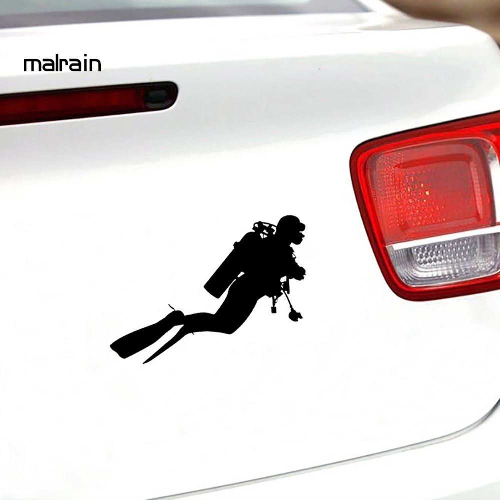 Nhãn Dán Trang Trí Xe Hơi Họa Tiết Chữ Scuba Phản Quang Độc Đáo Thời Trang