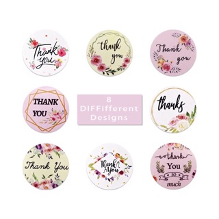 500 miếng dán thank you cuộn tròn