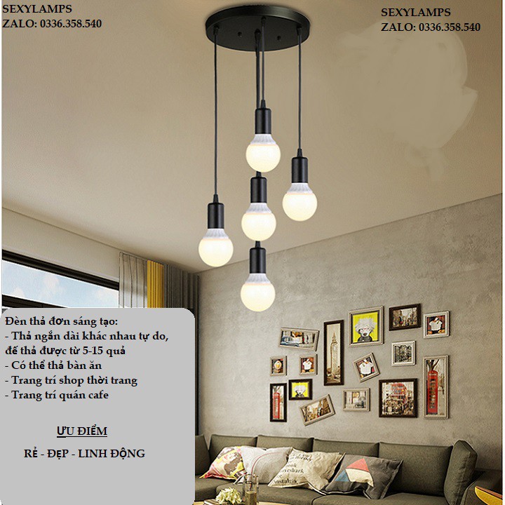ĐÈN THẢ ĐƠN (TẶNG KÈM BÓNG LED)