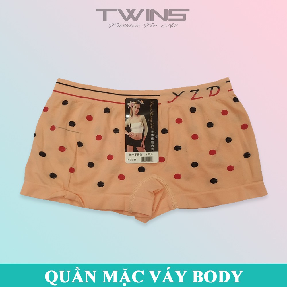 Quần lót mặc trong váy nữ họa tiết chấm bi ôm mông chống cuộn chất thun mềm mịn thoáng mát siêu co giãn dưới 65kg