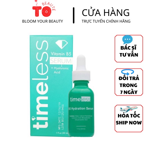 [CHÍNH HÃNG] Tinh Chất Timeless Vitamin B5 -Serum Timeless B5 Hyaluronic Acid 30ml