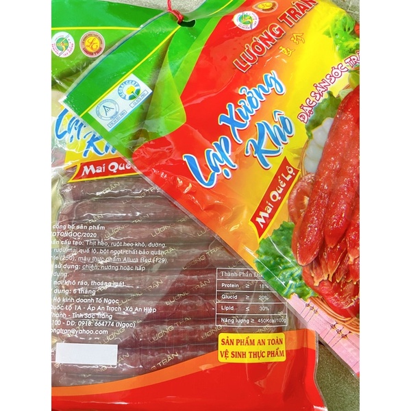 500gr lạp xưởng nhà làm nạc 80-90% sóc trăng