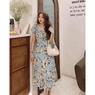 bán sỉ VÁY HOA DÚM NGỰC ĐAI EO🌷