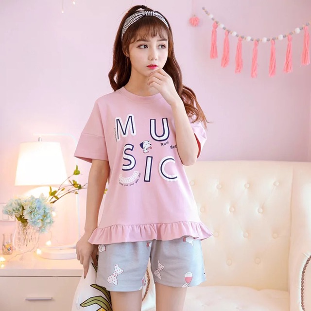 Bộ cotton hè cho nữ 47-63kg