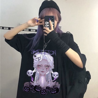 Áo phông nữ mùa hè cá tính in hình Devil Queen trắng đen cá tính phong cách cá tính ulzzang