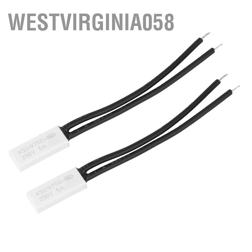 Hàng Hot 2 cái KSD9700 Công tắc điều khiển nhiệt độ thường đóng Bộ bảo vệ nhiệt Đầu dò nhựa Hàng giao ngayWestvirginia058