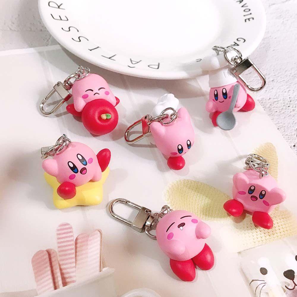 Móc Chìa Khóa Hình Búp Bê Kirby Hoạt Hình Đáng Yêu Bằng PVC