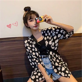 Áo kimono hoa cúc nhỏ
