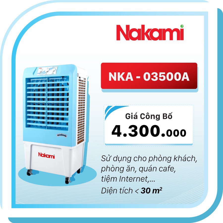 Quạt điều hòa, hơi nước, làm mát không khí NAKAMI 03500A ( Nút Cơ )