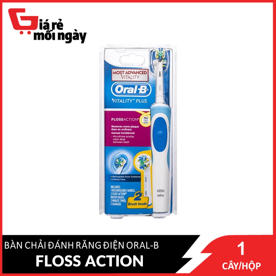 Bàn Chải Đánh Răng Điện Oral B Floss Action 1 Bàn Chải 2 Đầu