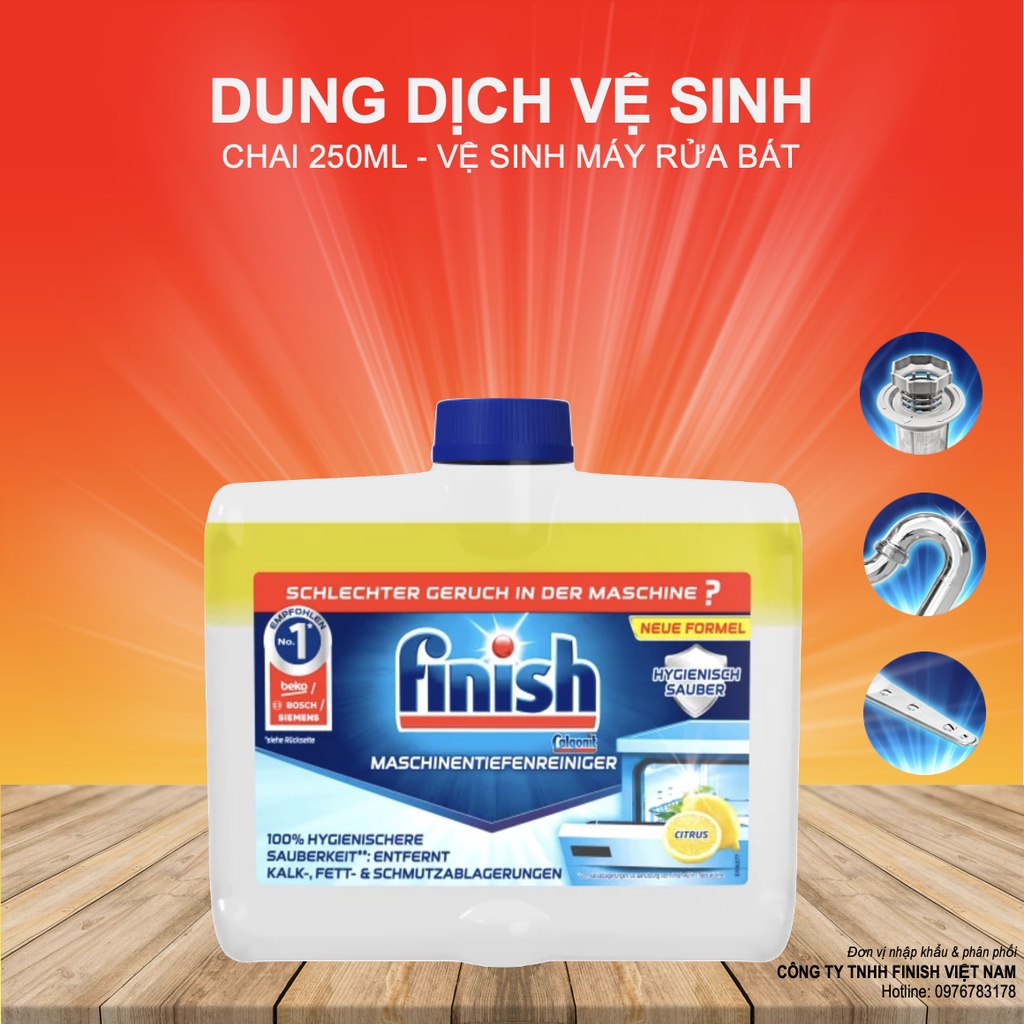 Combo 05 Món Viên Rửa Chén Finish Classic Mega Rửa Cực Sạch Nhập Khẩu Châu Âu Chính Hãng 110 Viên/hộp