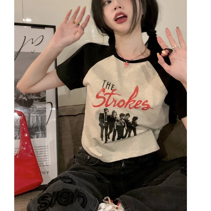 Áo Thun Ngắn Tay In Hình Nhân Vật Thời Trang Nữ Tính