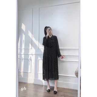 Váy maxi chấm bi