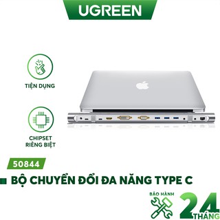 Bộ chuyển đổi đa năng USB type C hỗ trợ 13 cổng đầu ra, cáp dài 0.5m UGREEN MM131