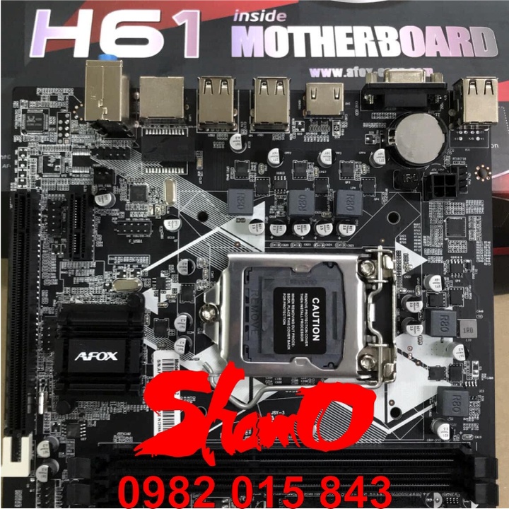 Main Afox H61 | LGA1155 | Bo mạch chủ – Chính hãng – Bảo hành 2 năm