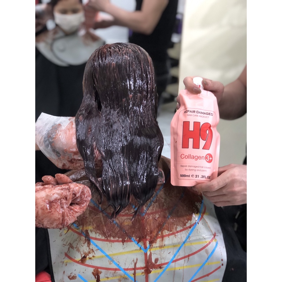 Hấp Siêu Phục Hồi Tóc Hư Tổn COLLAGEN H9 - 500ml Cao Cấp