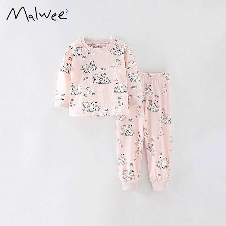 TH101 Bộ đồ cotton dài tay cho bé gái của Malwee