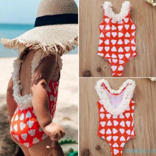 Đồ Bơi Một Mảnh In Hình Trái Tim Cho Bé Gái 0-5 Tuổi