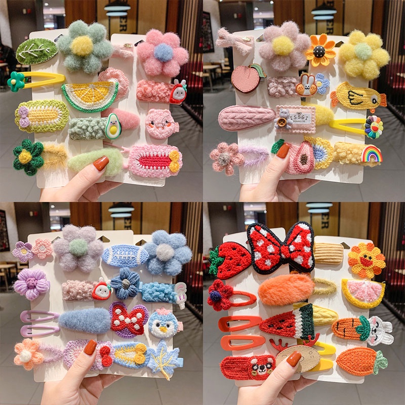 Bộ kẹp tóc mái đáng yêu phong cách 2021 cho bé gái