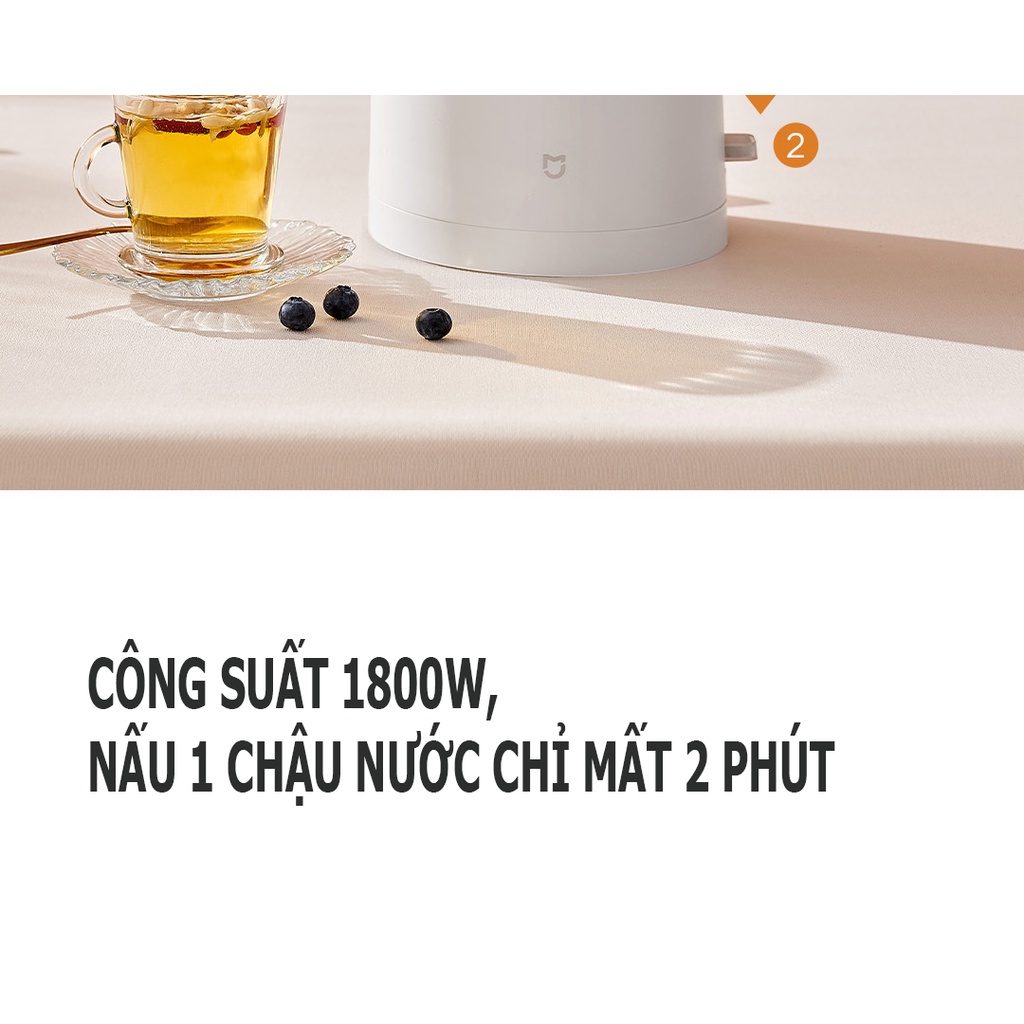 Ấm Đun Nước siêu tốc Xiaomi Mijia Gen 2 MJDSH04YM Dung Tích 1.7L Inox 304
