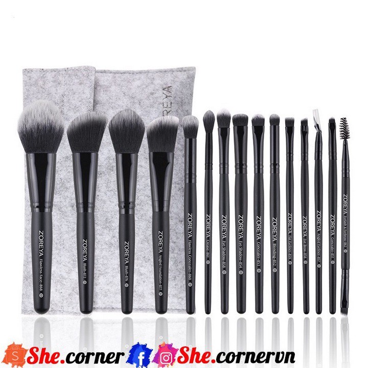 Combo 10 bộ cọ mạkeup cá nhân Zoreya