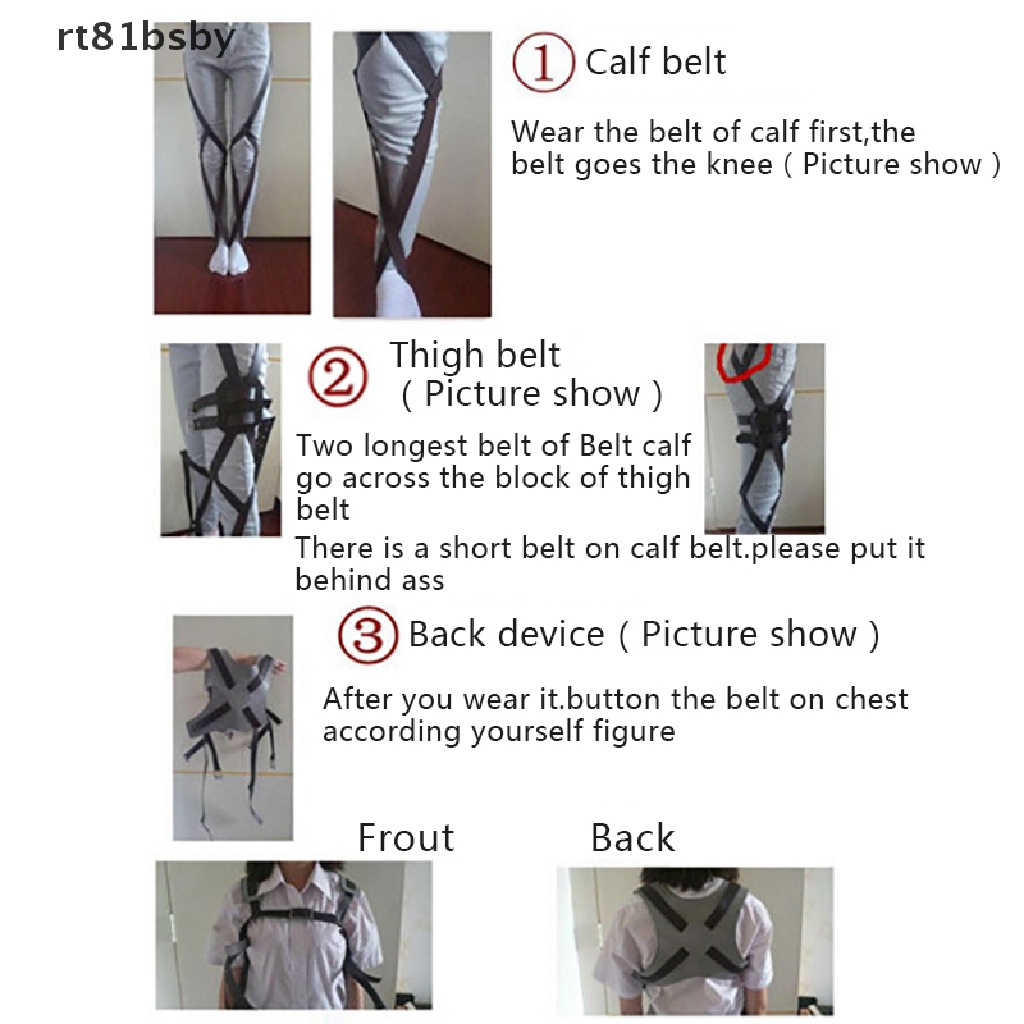 [rt81bsby] Cosplay Costume Adjustable Belts and skirt For Attack On Titan Japanese Anime . | BigBuy360 - bigbuy360.vn