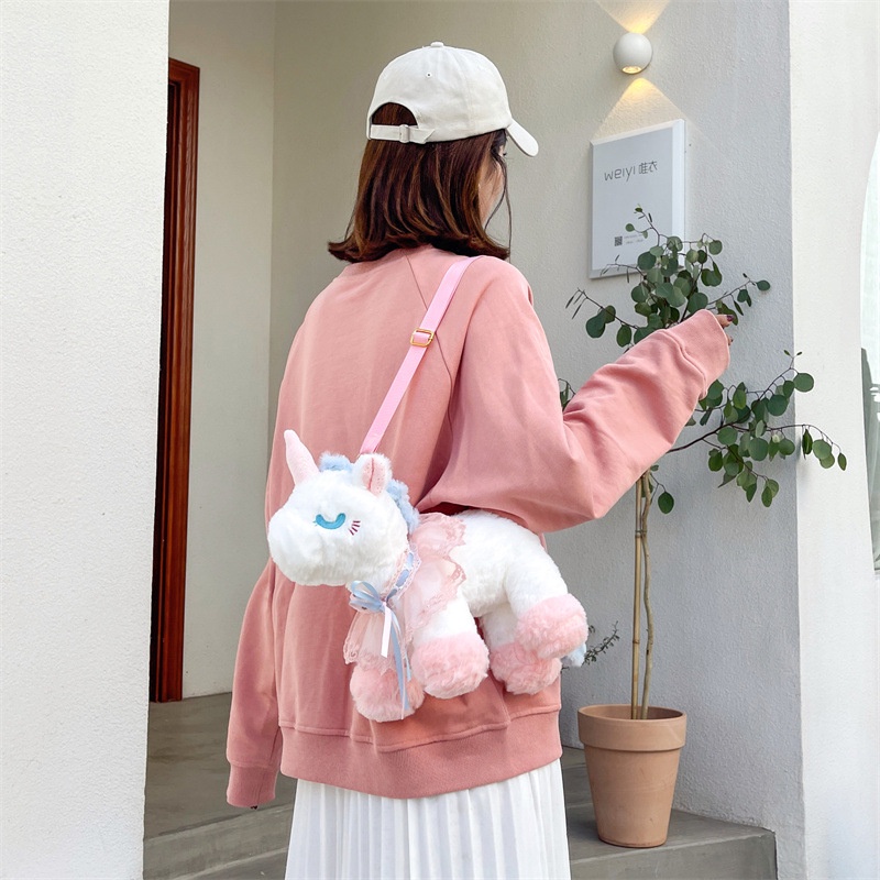 Túi Đeo Chéo Hình Ngựa Một Sừng Dễ Thương Cho Bé