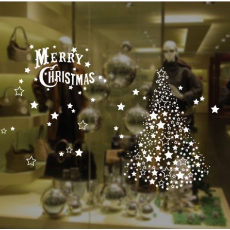 Decal Hít Tĩnh Điện 2 Mặt Trang Trí Noel - Noel trắng nhiều mẫu dễ thương | BigBuy360 - bigbuy360.vn
