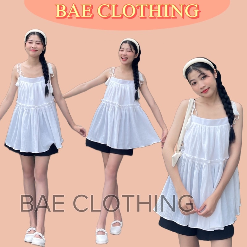 ÁO HAI DÂY BABYDOLL MELON TOP thiết kế form xoè dây cột vai tự chỉnh style ullzang hàn quốc cho mùa hè năng động