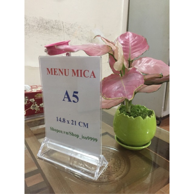 Menu mica A5 loại dày [GIÁ KHUYẾN MẠI]