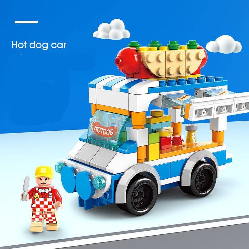 Khối xây dựng hạt Kiến trúc đô thị Đồ chơi ghép hình Chế độ xem phố đồ chơi trẻ em Đồ chơi mô hình