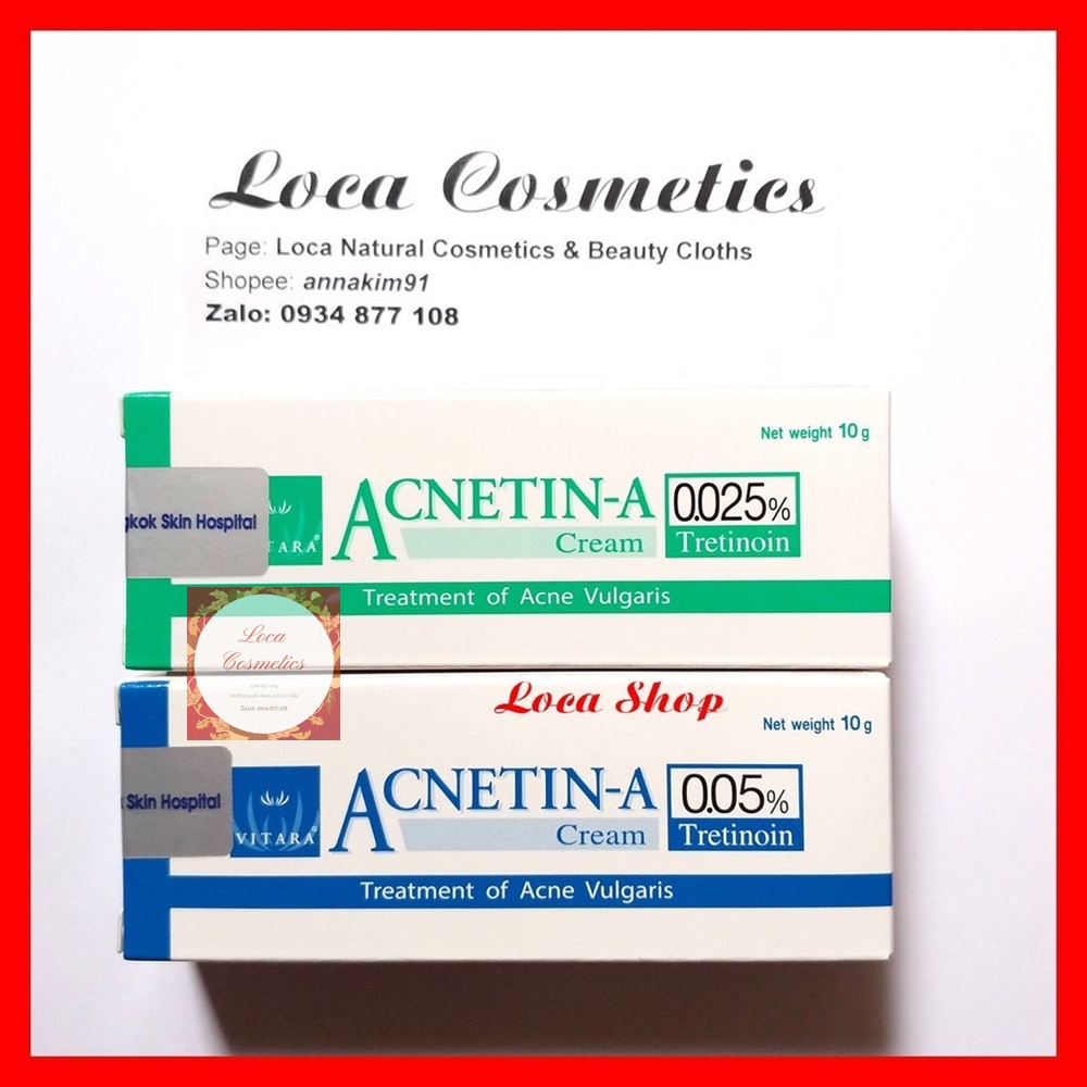 [Sẵn] Kem làm giảm mụn ẩn chống lão hoá da tretinoin, Acnetin A Thái