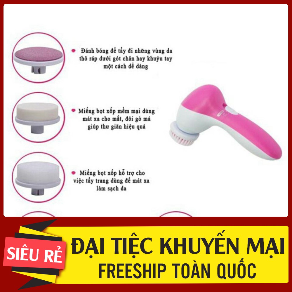 Máy rửa mặt 5 in 1, massage 5in1