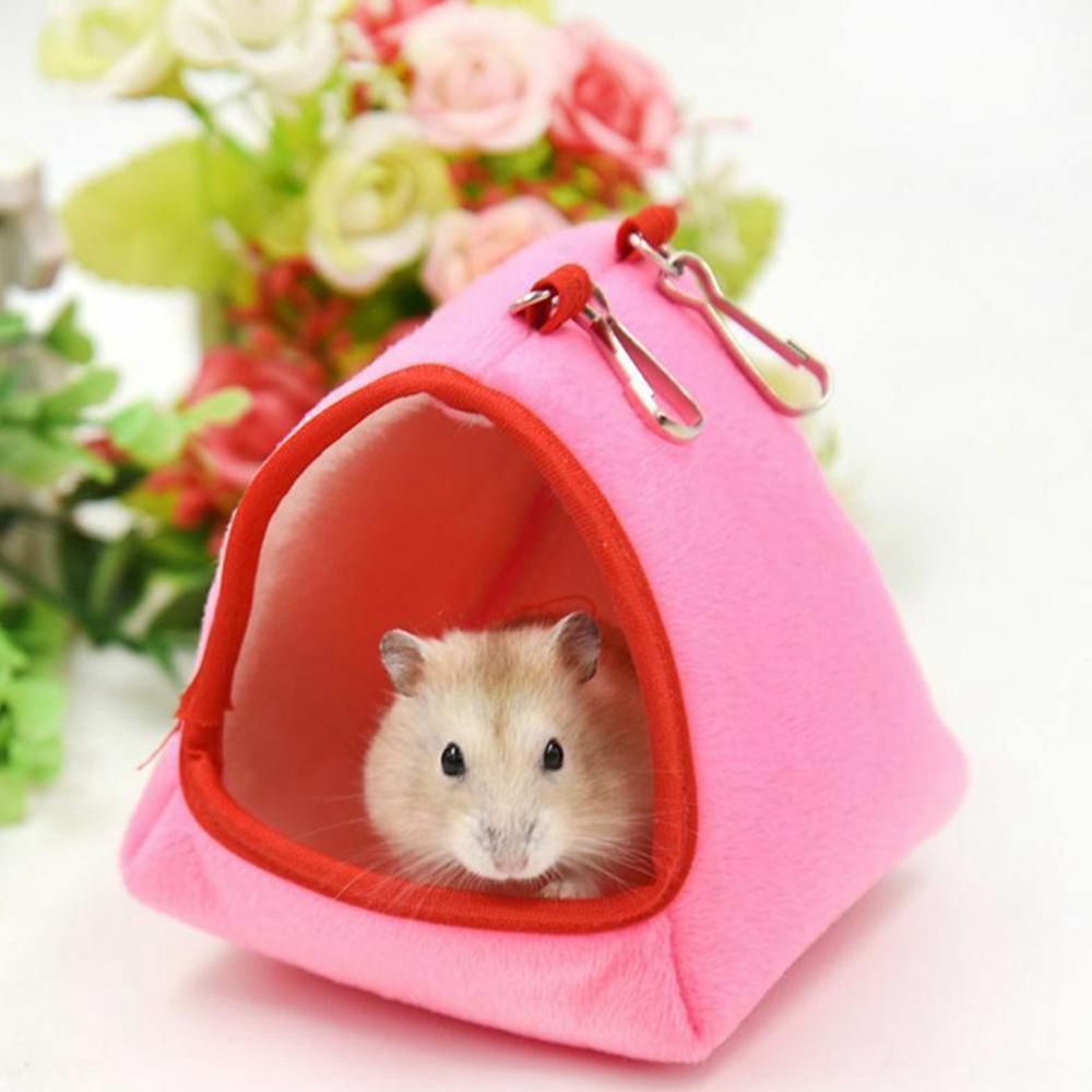 Vòng treo lồng nuôi thú cưng nhỏ bằng nhung lông thiết kế dạng ống dành cho chuột hamster/ giường ngủ/ nhà ở