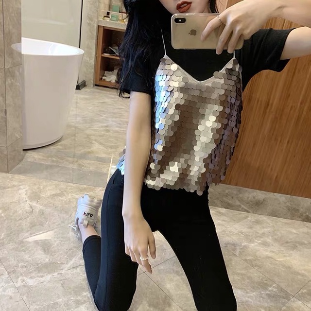 Áo hai dây lấp lánh. CHỌN MÀU NÀO VUI LÒNG GHI CHÚ THÊM