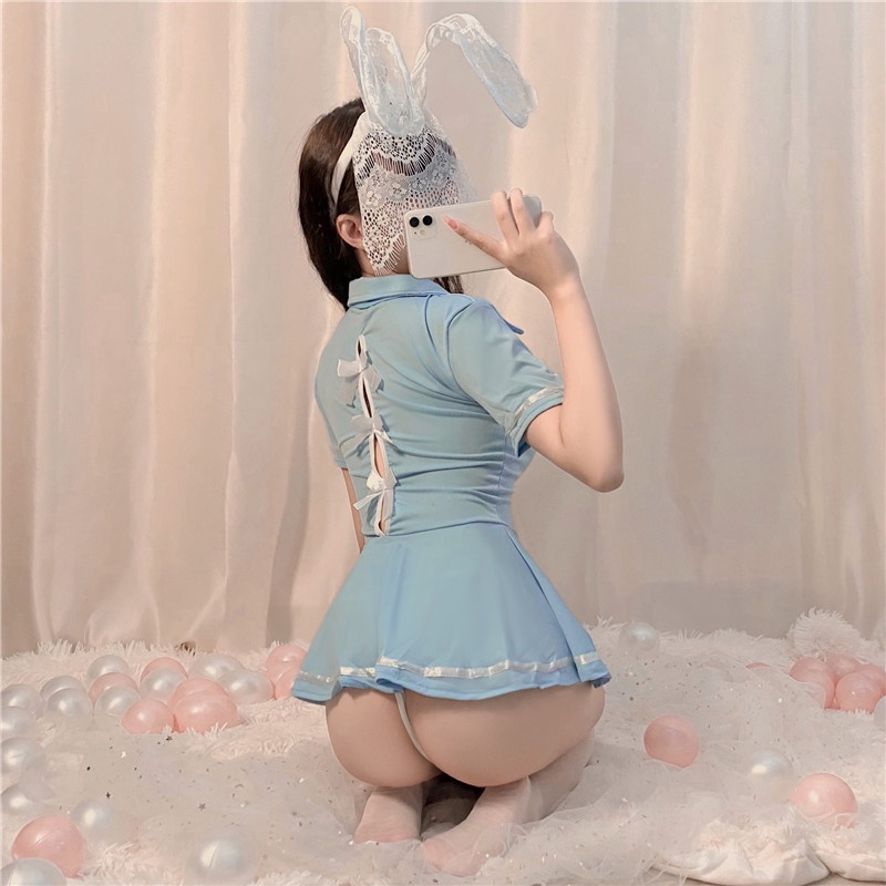 Váy ngủ hóa trang bé thỏ ngọc xanh dễ thương cosplay thỏ bunny xẻ ngực sexy đáng yêu / không kèm tai thỏ BIKI HOUSE N730 | WebRaoVat - webraovat.net.vn