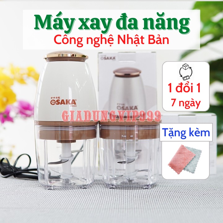 Máy xay đa năng Osaka xay đồ ăn dặm sinh tố, rau củ, thịt cao cấp lưỡi lớn trục xoay chuyên dụng