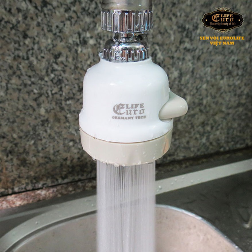 Đầu vòi tăng áp điều hướng 360 độ, 3 chế độ chảy Eurolife EL-TA01