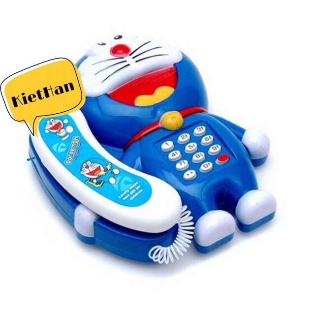 Đồ chơi Điện thoại Kitty, Đoremon có nhạc, đèn ( Dùng pin)